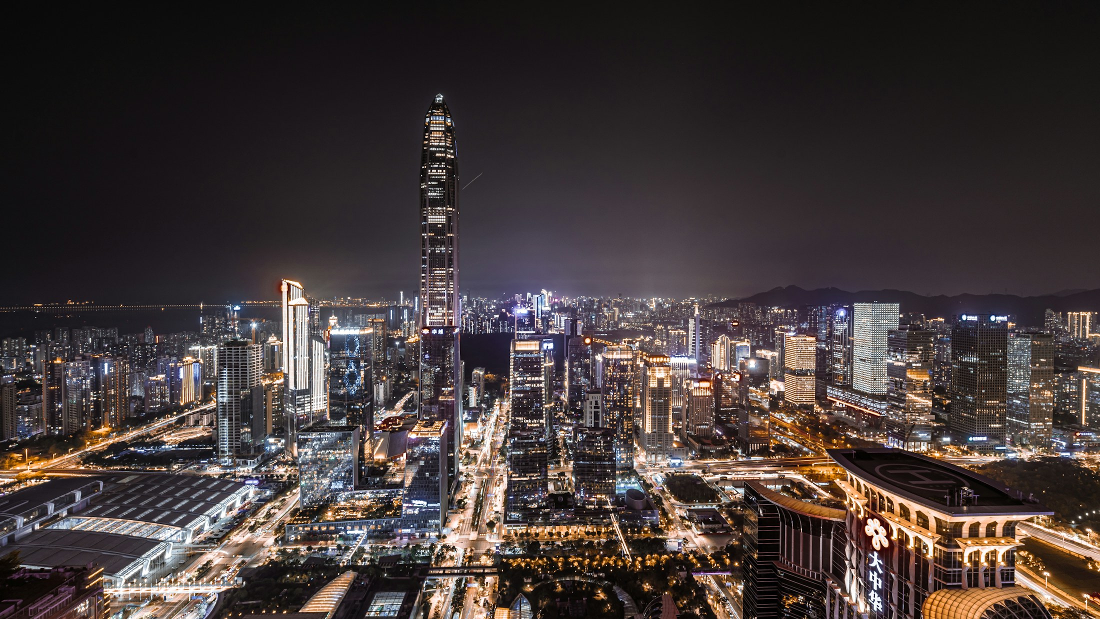 深圳福田中心区城市夜景
